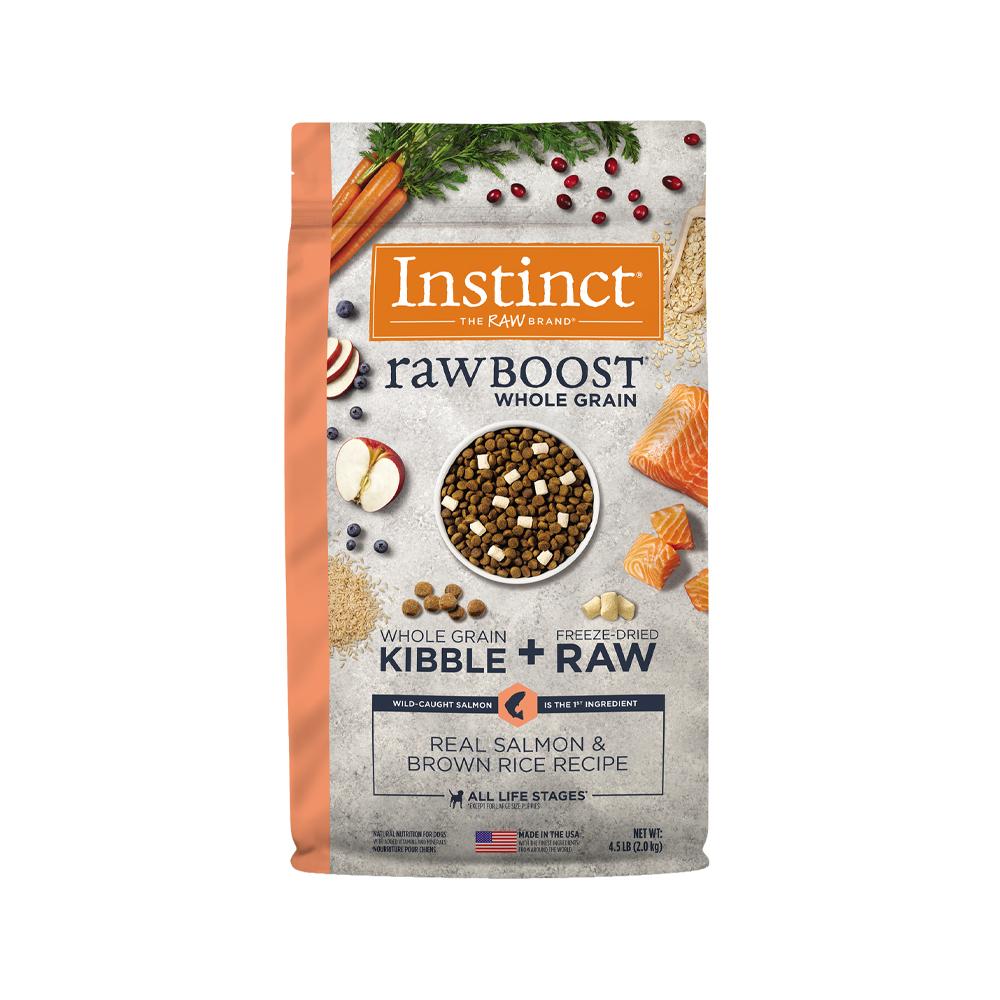 Nature's Variety - Instinct - Raw Boost All Life Stages Grain Free Kibble + Raw Dog Dry Food - Salmon & Brown Rice 