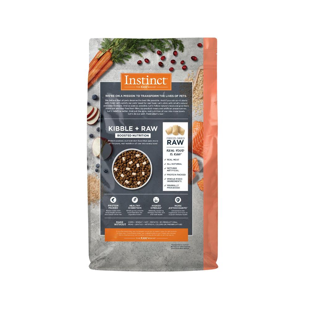 Nature's Variety - Instinct - Raw Boost All Life Stages Grain Free Kibble + Raw Dog Dry Food - Salmon & Brown Rice 4.5 lb