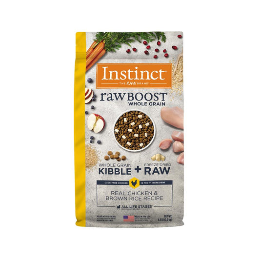Nature's Variety - Instinct - Raw Boost All Life Stages Grain Free Kibble + Raw Dog Dry Food - Chicken & Brown Rice 18 lb
