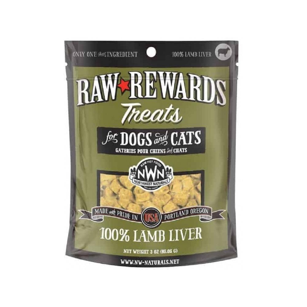 Northwest Naturals - Raw Rewards Freeze Dried Lamb Liver Treats for Dogs & Cats 3 oz
