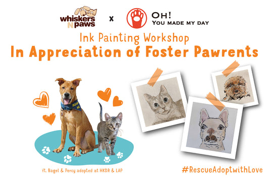 Whiskers N Paws X OH! You Made My Day Workshop in appreciation of Foster pawrents!