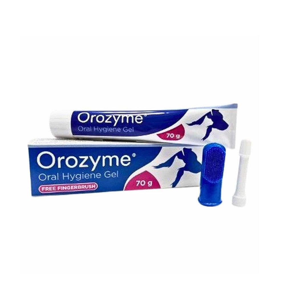 Ecuphar Orozyme 貓犬用免洗護齒凝膠酵素牙膏連手指刷頭