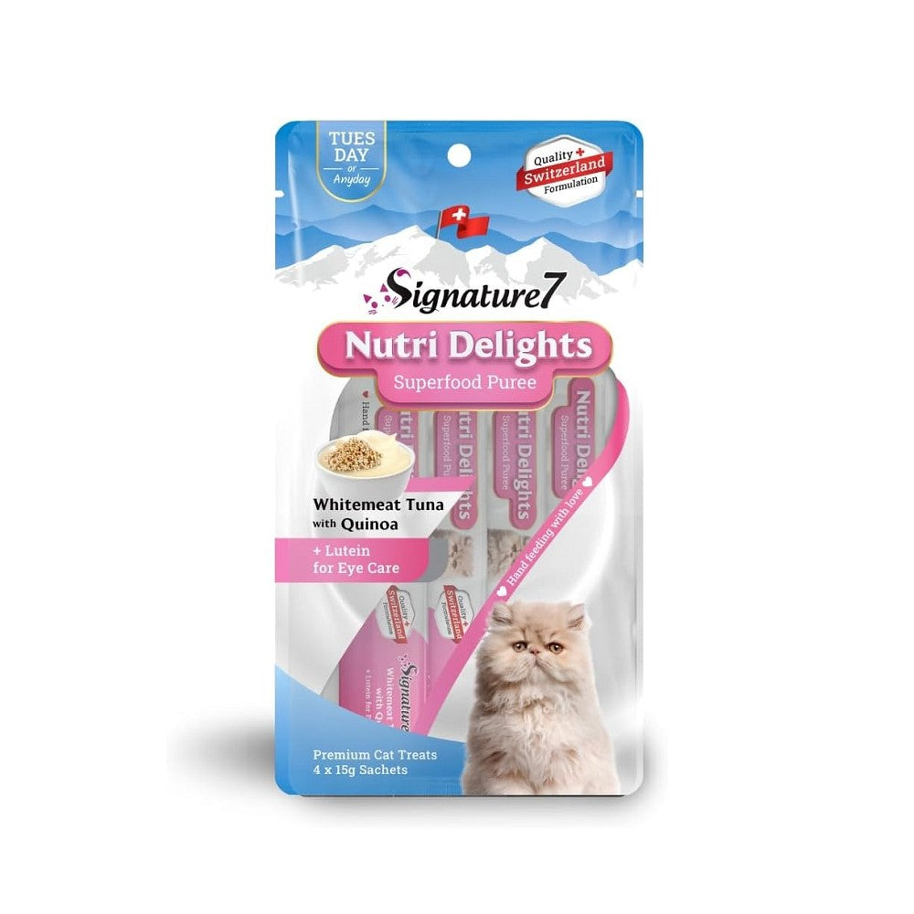 SIGNATURE7 營養肉泥唧唧醬 - 白肉吞拿魚加藜麥眼睛護理配方貓貓零食