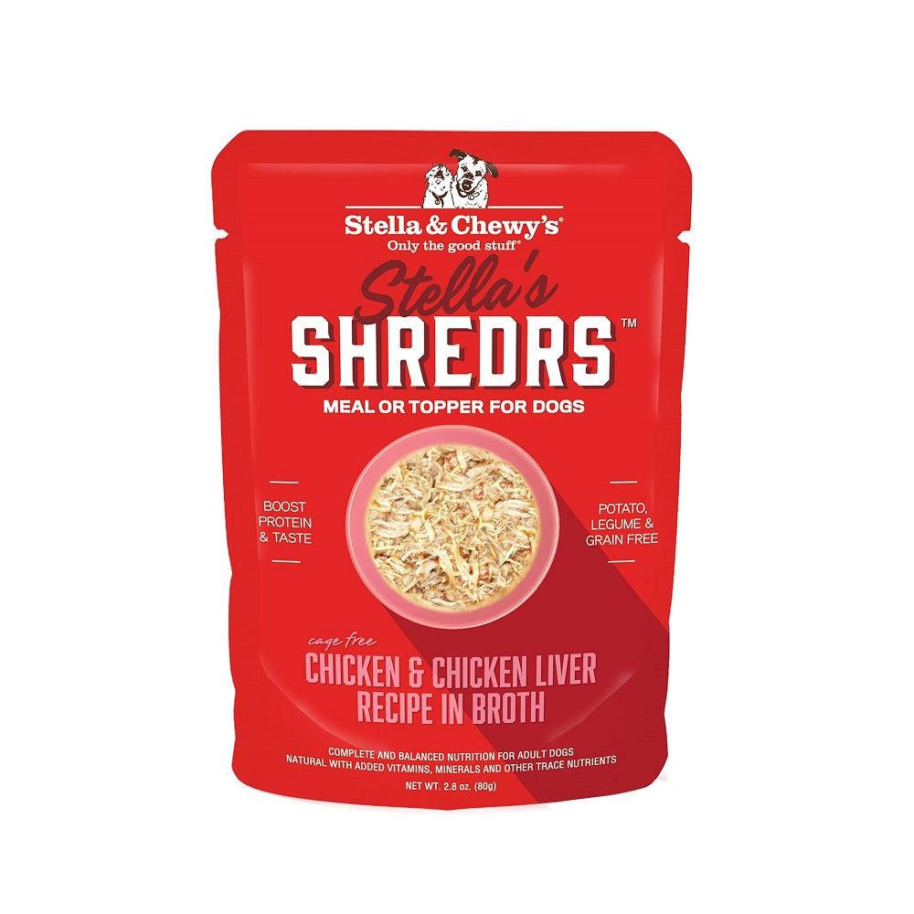 Stella & Chewy's - Shredrs - 肉絲滋味包系列 - 放養雞雞肝配方狗狗濕糧