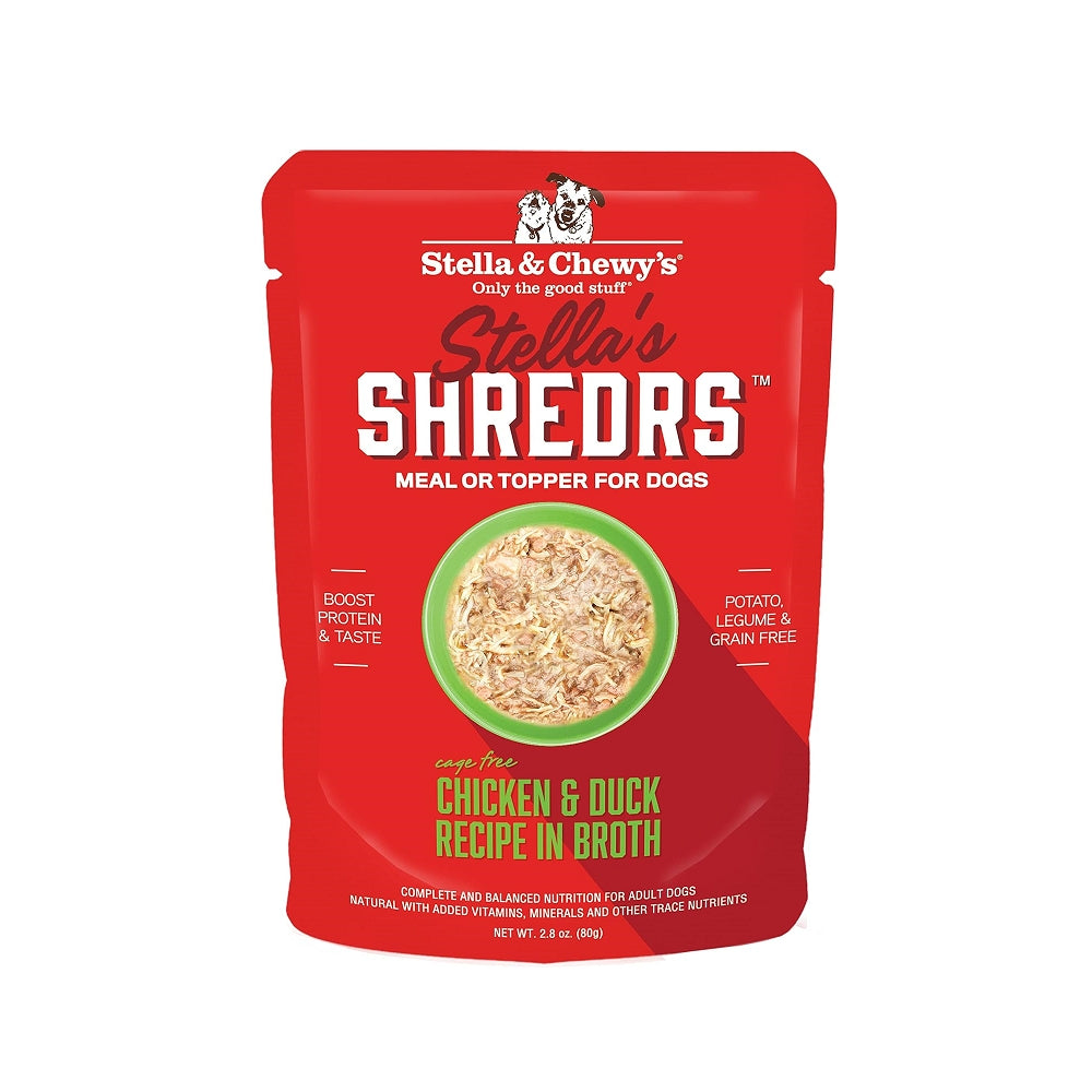 Stella & Chewy's - Shredrs - 肉絲滋味包系列 - 放養雞加鴨配方狗狗濕糧