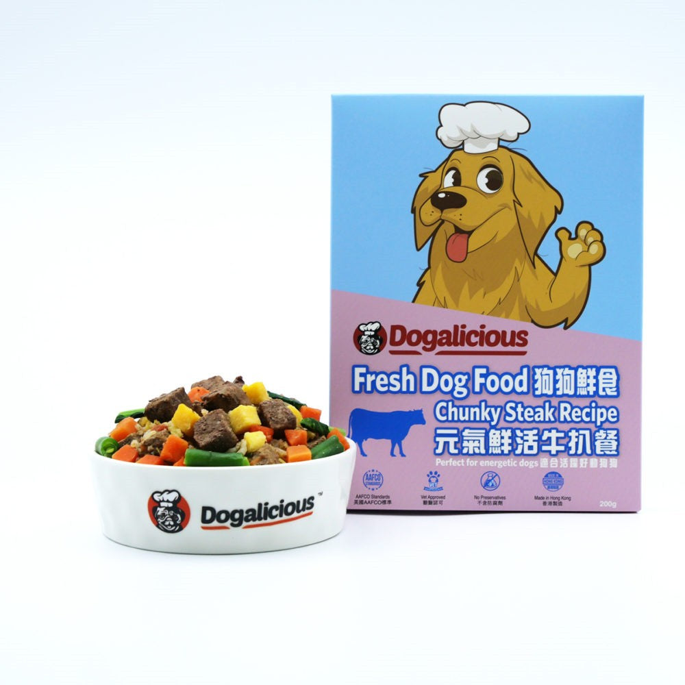 Dogalicious - 急凍狗狗鮮食元氣鮮活牛扒餐