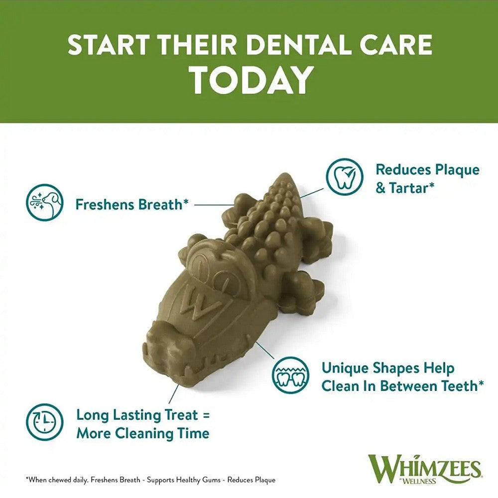 Whimzees 鱷魚形素食狗狗潔齒狗小食