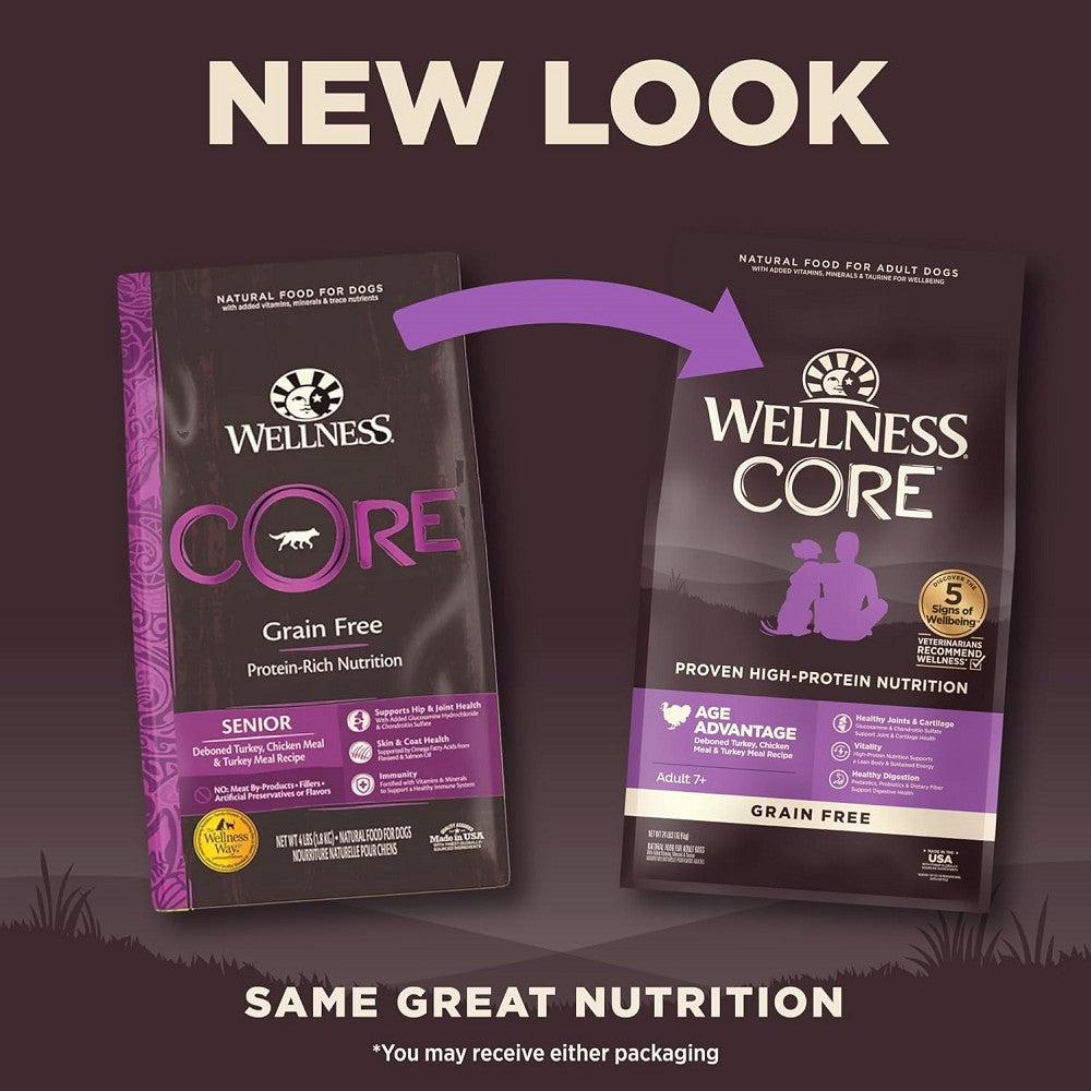 Wellness - Core® 無穀物去骨火雞及雞及老犬配方乾糧