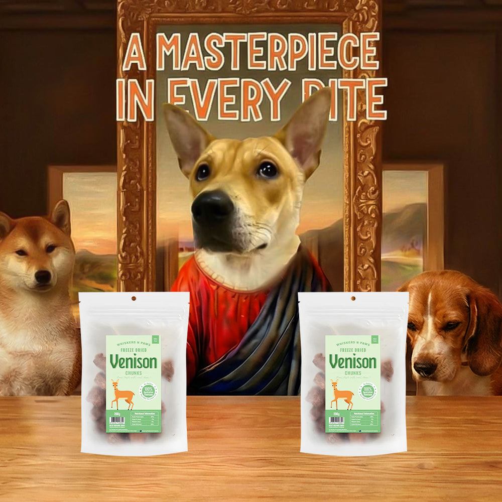 Whiskers N Paws 冷凍乾燥鹿肉狗與貓寵物零食