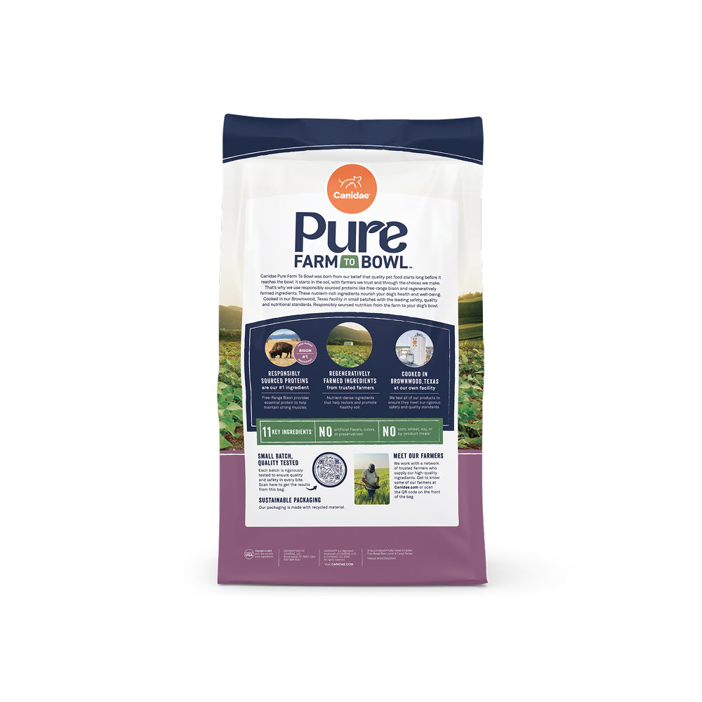 PURE 低敏無穀物狗乾糧 - 野牛肉、扁豆與紅蘿蔔