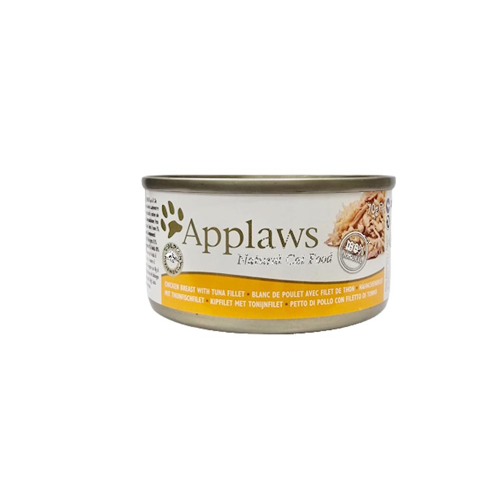 雞胸肉配吞拿魚柳貓罐頭