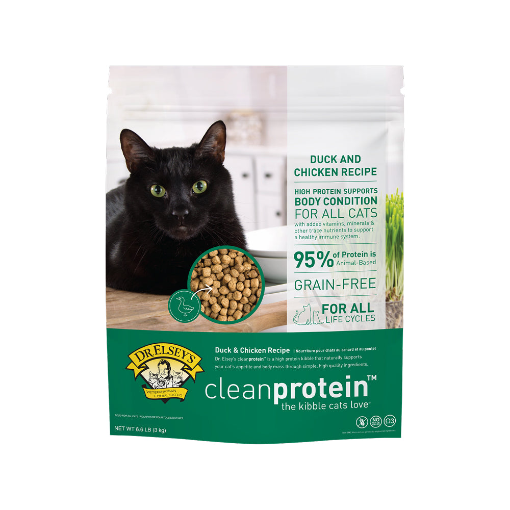 CleanProtein 無穀鴨肉及雞肉配方乾糧貓糧（適合所有年齡階段貓咪）