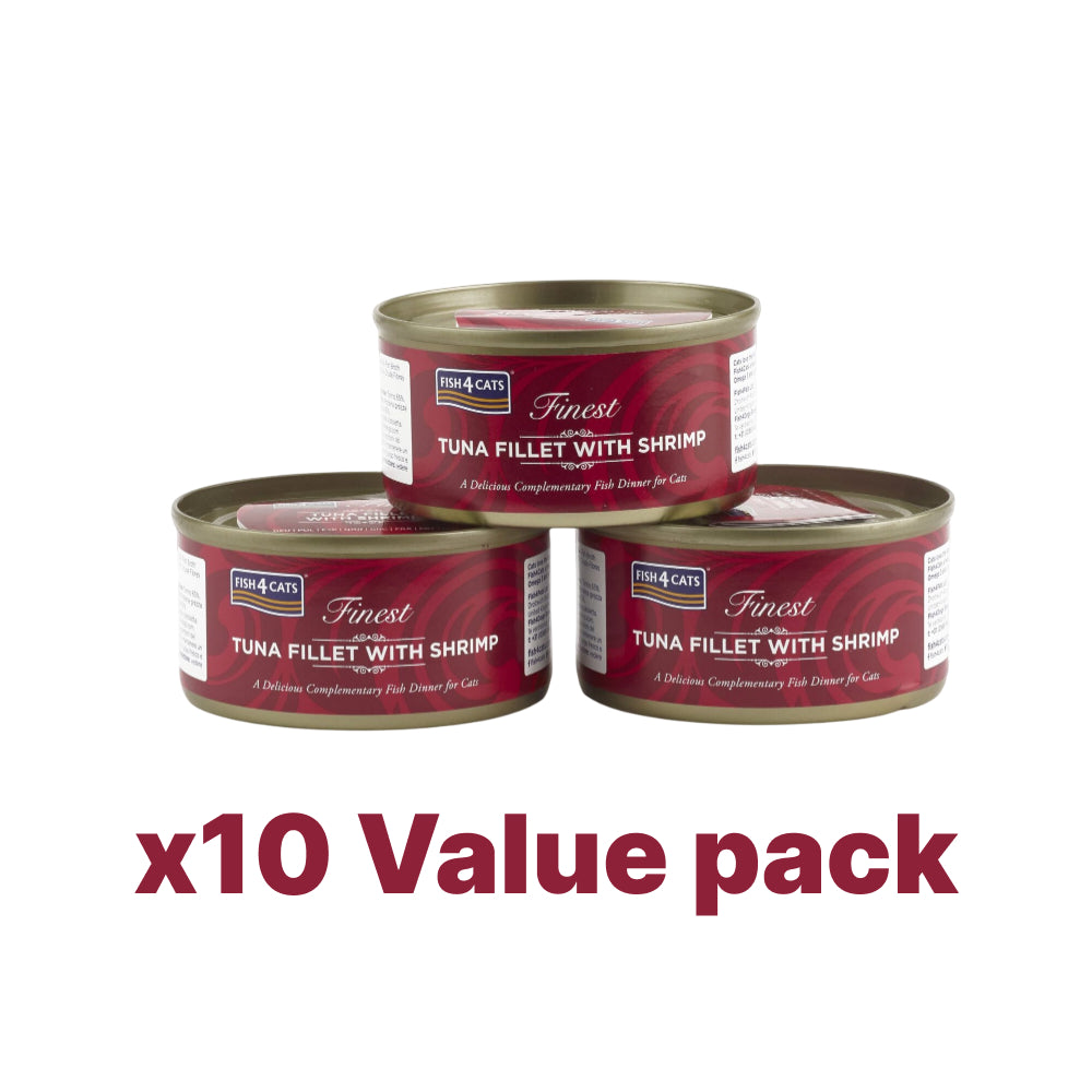 Fish4cats 優質吞拿魚柳配鮮蝦貓罐頭