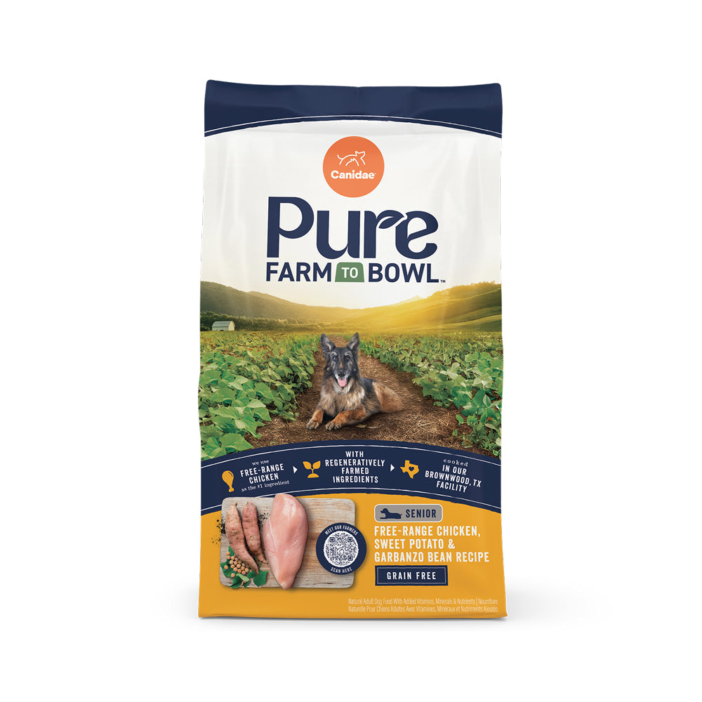 PURE 無穀物老年犬乾狗糧 - 雞肉、番薯及鷹嘴豆