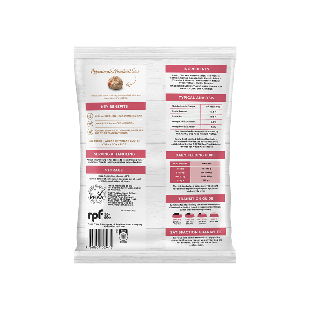 Frozen - 無穀冷凍羊肉與三文魚肉丸成犬餐