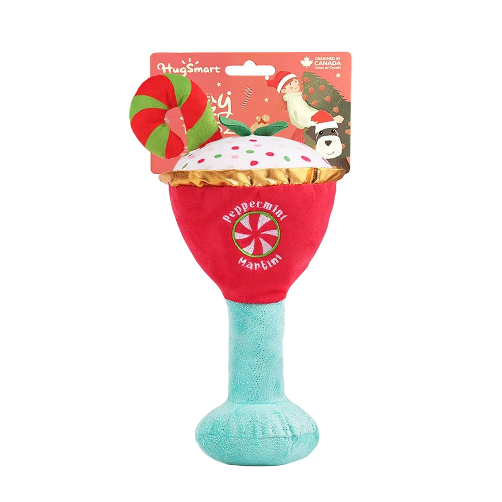 Happy Woofmas 薄荷馬天尼毛絨狗玩具