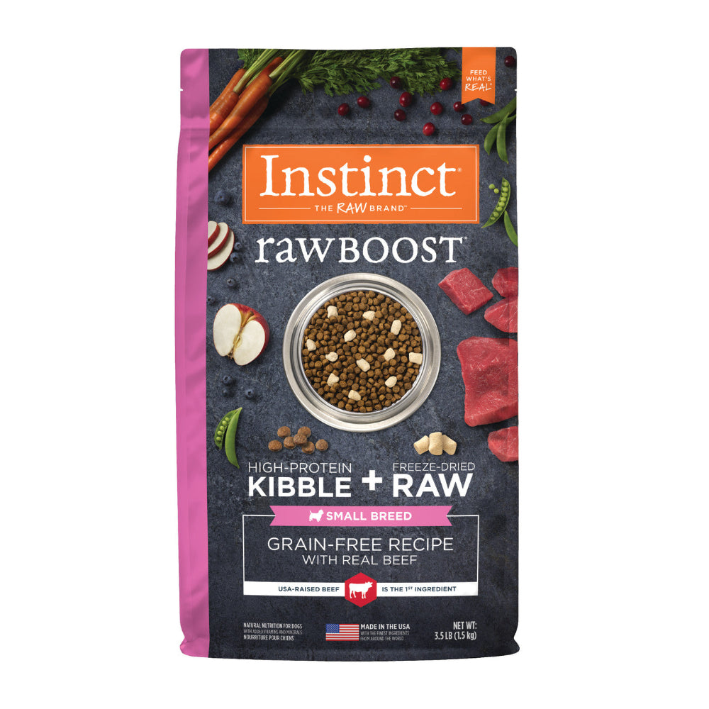 Raw Boost 無穀物全階段小型犬乾糧混合凍乾生肉 - 牛肉配方