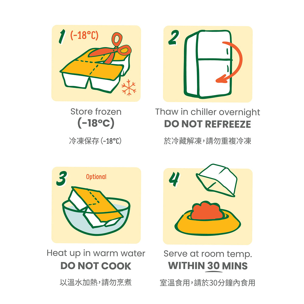 Frozen Fresh 人用級溫和熟煮羊肉成犬狗糧