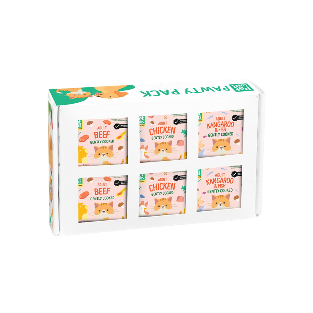 人用級低溫熟煮鮮食 Pawty 綜合貓餐包（冷凍）