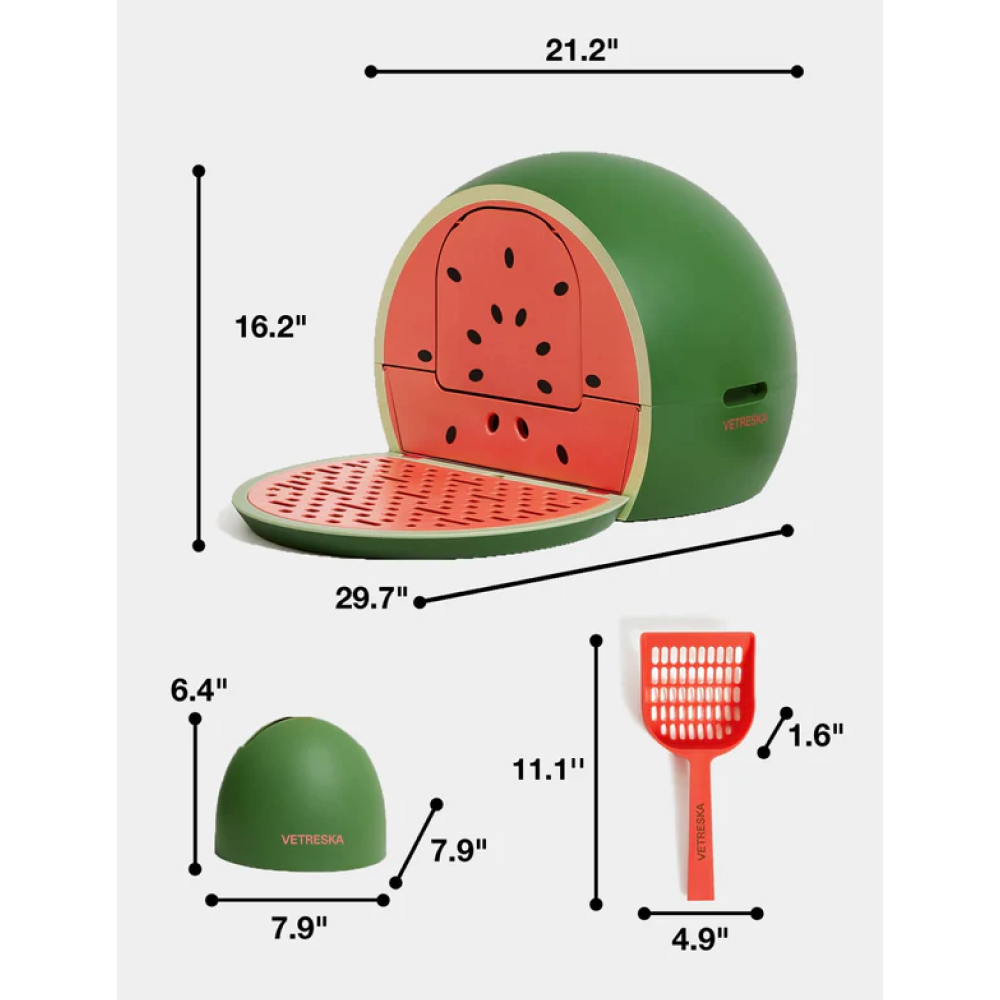 Vetreska - 西瓜貓咪私隱屋貓砂盆