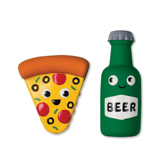 披薩和啤酒乳膠狗狗玩具