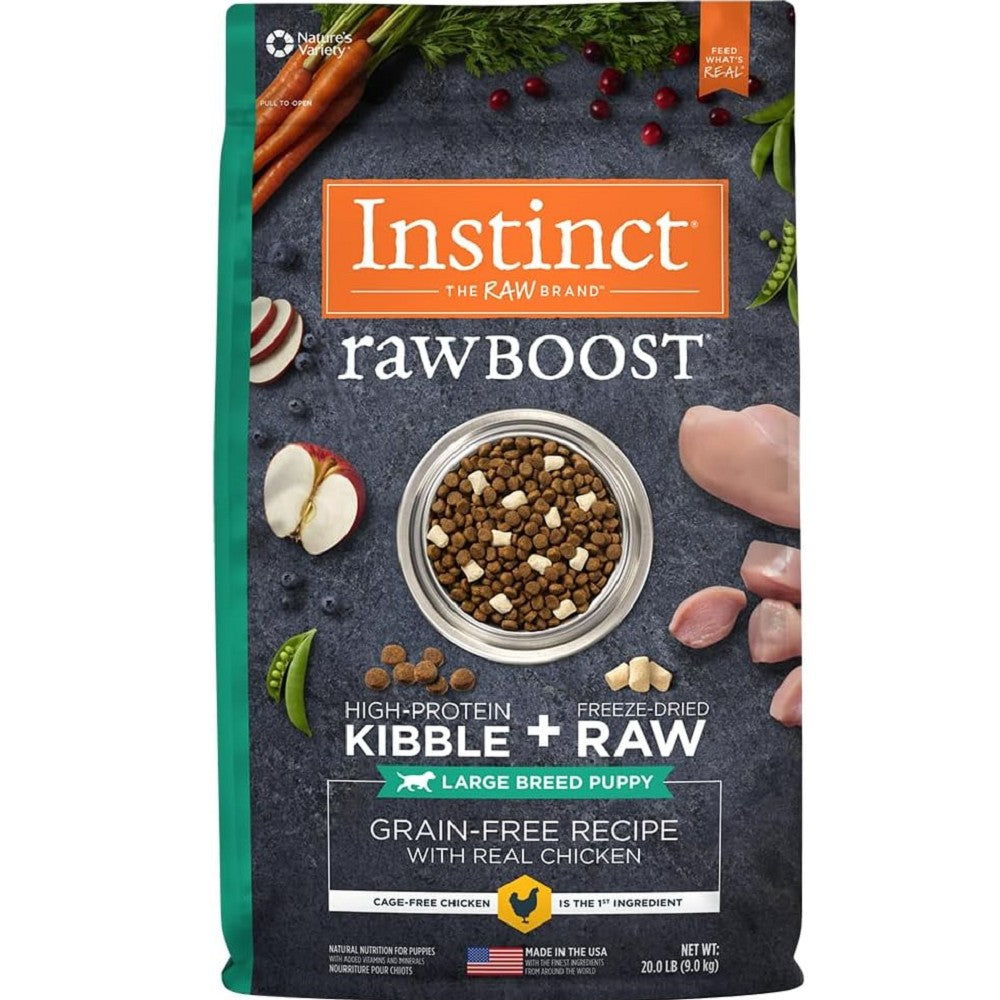 Raw Boost 無穀物大型幼犬乾糧混合凍乾生肉 - 雞肉配方