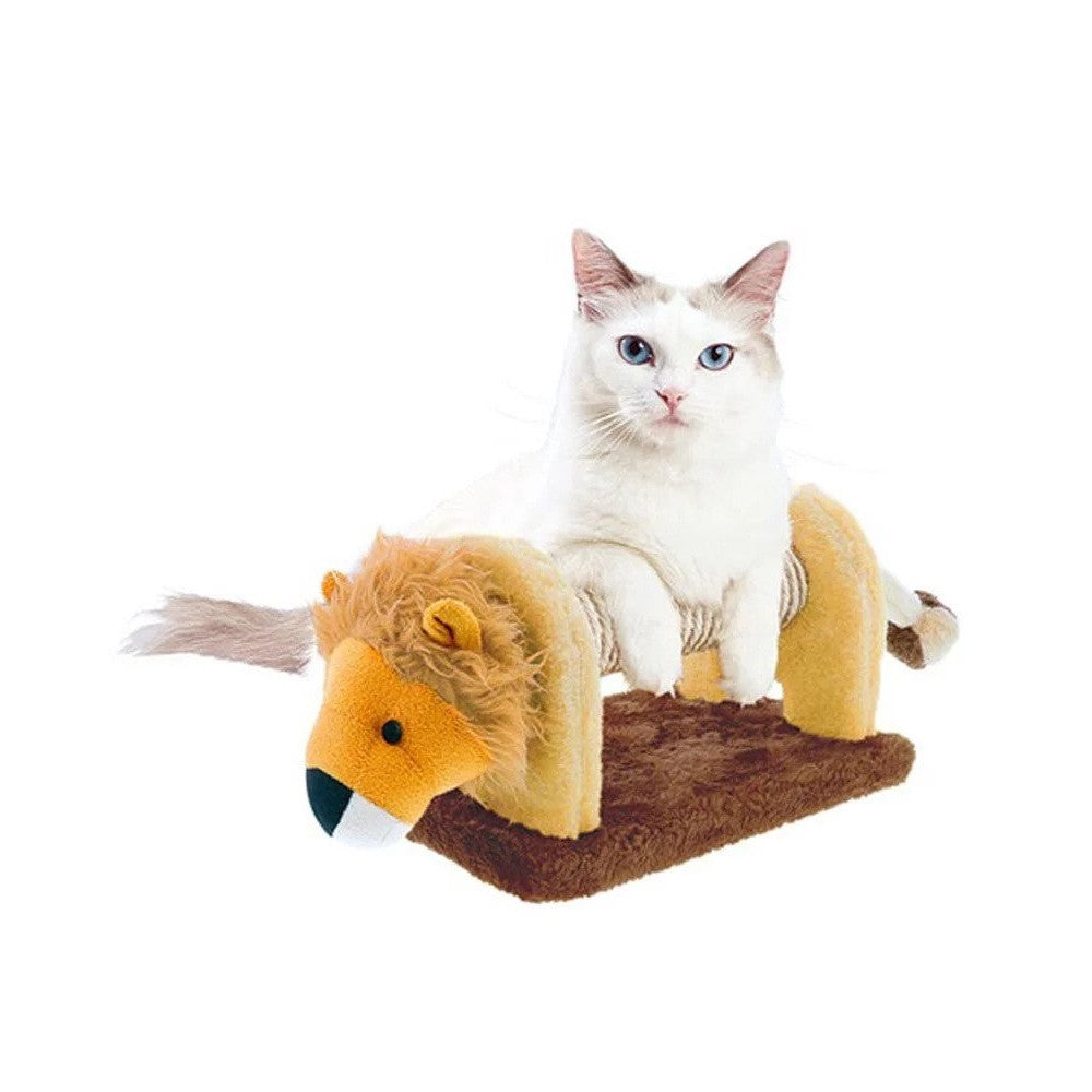 獅子造型貓貓麻柱磨爪玩具