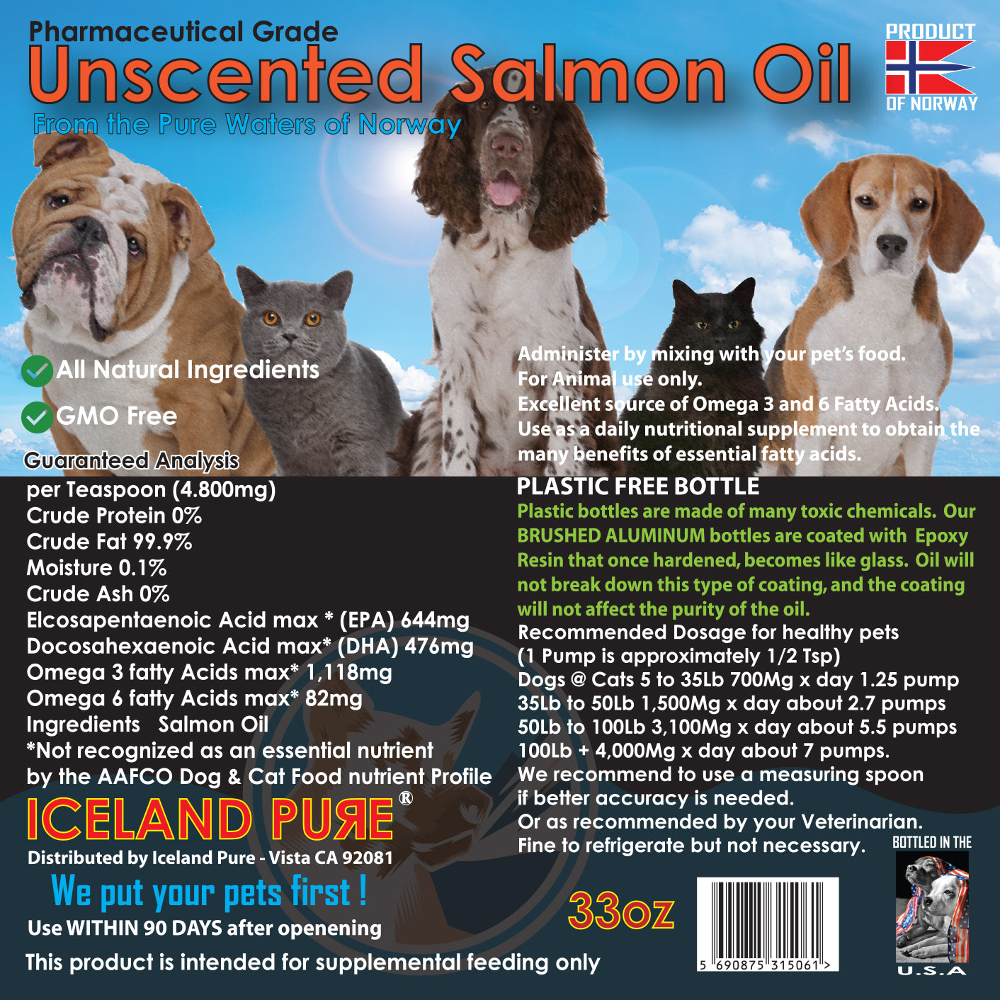 Iceland- 狗貓用純三文魚油