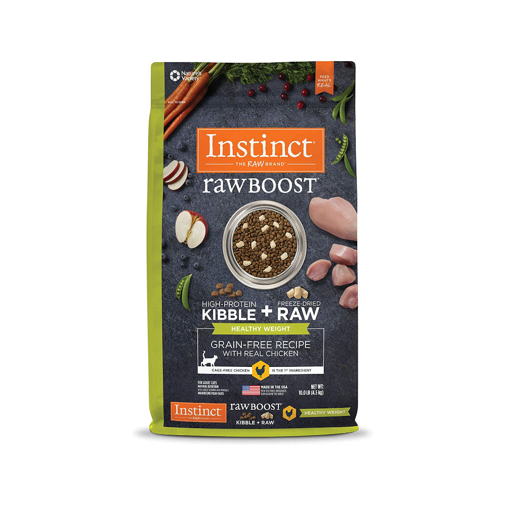 Raw Boost 無穀物健康體重貓貓乾糧混合凍乾生肉 - 雞肉配方