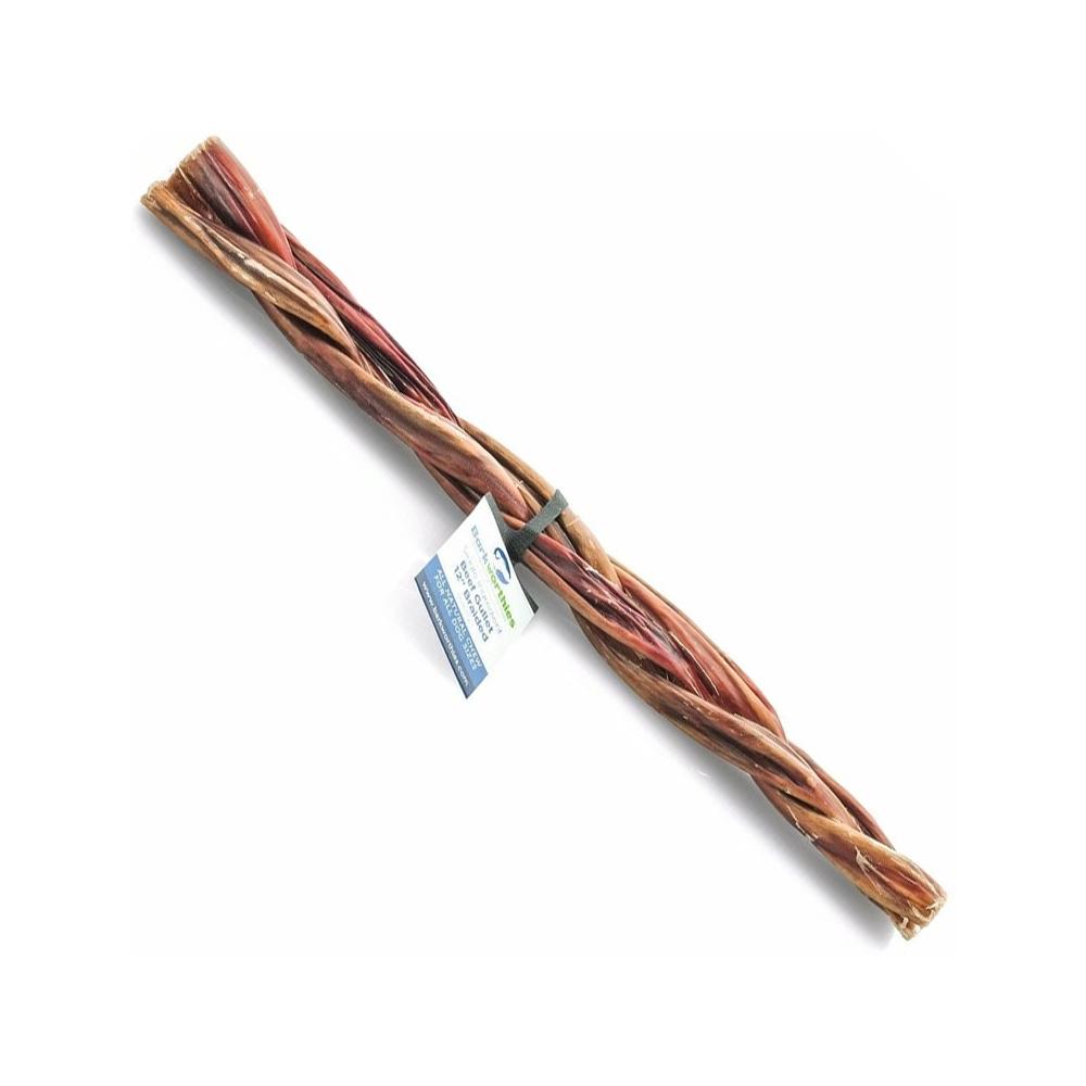 Barkworthies - Extra Thick Braided Free - Range Beef Gullet Dog Chew 12"
