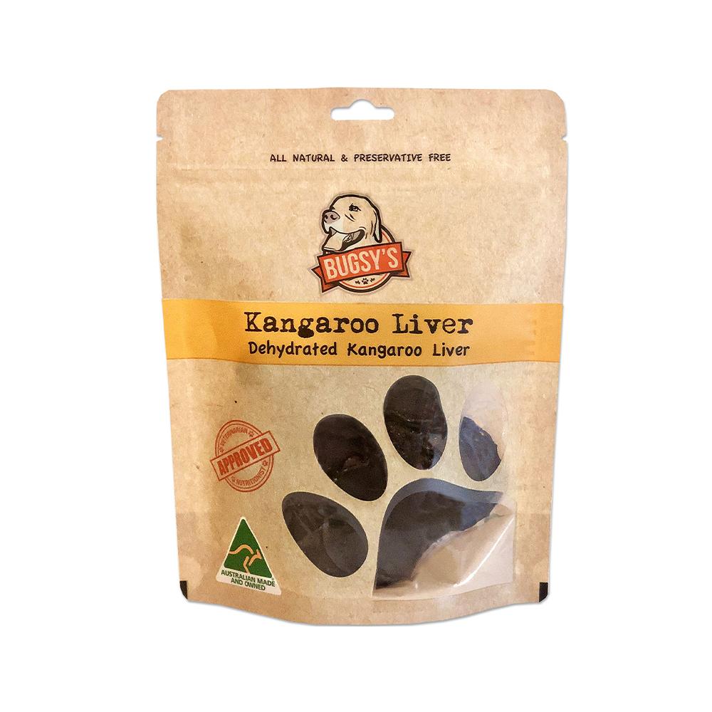 Bugsy's Treats - Dehydrated Kangaroo Liver Dog Treats 70 g