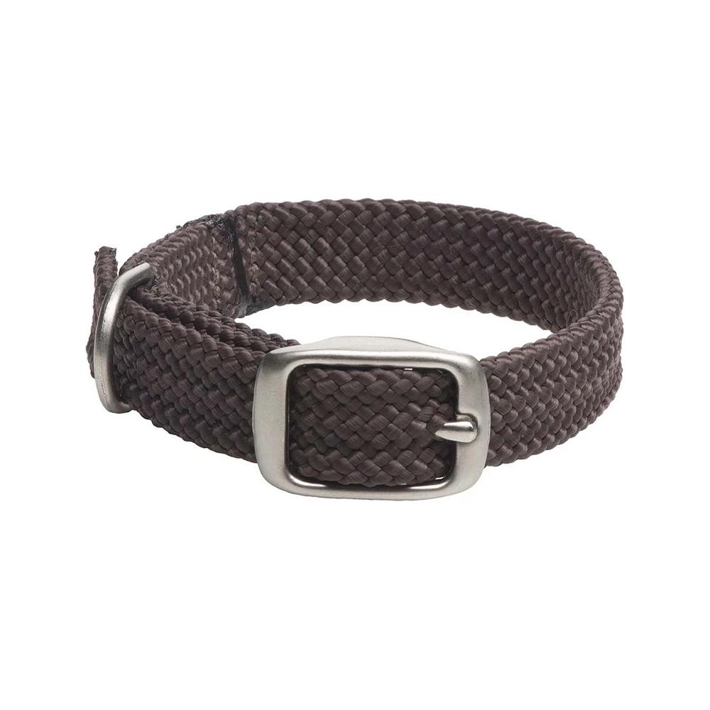 Mendota Products - Double Braid Dog Collar Brown