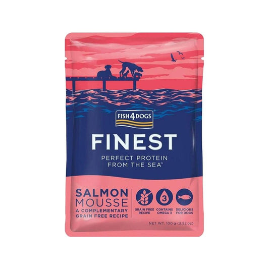 Fish4Dogs - Finest Salmon Mousse Dog Pouch 100 g
