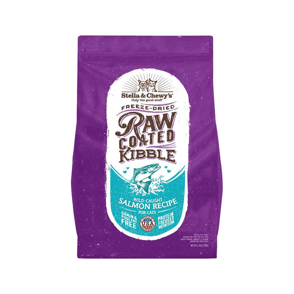 Stella & Chewy's Kibble - Freeze Dried Wild Caught Salmon Raw Coated Cat Dry Food 10 lb