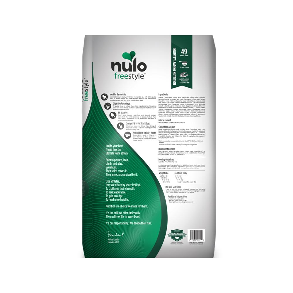 Nulo - FreeStyle Senior Grain Free Alaska Pollock, Duck & Sweet Potato Cat Dry Food 