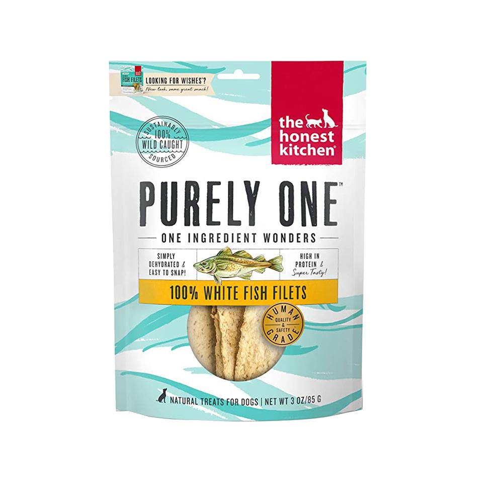 Honest Kitchen - Purely One Single Ingredient White Fish Filets Dog Treats 3 oz
