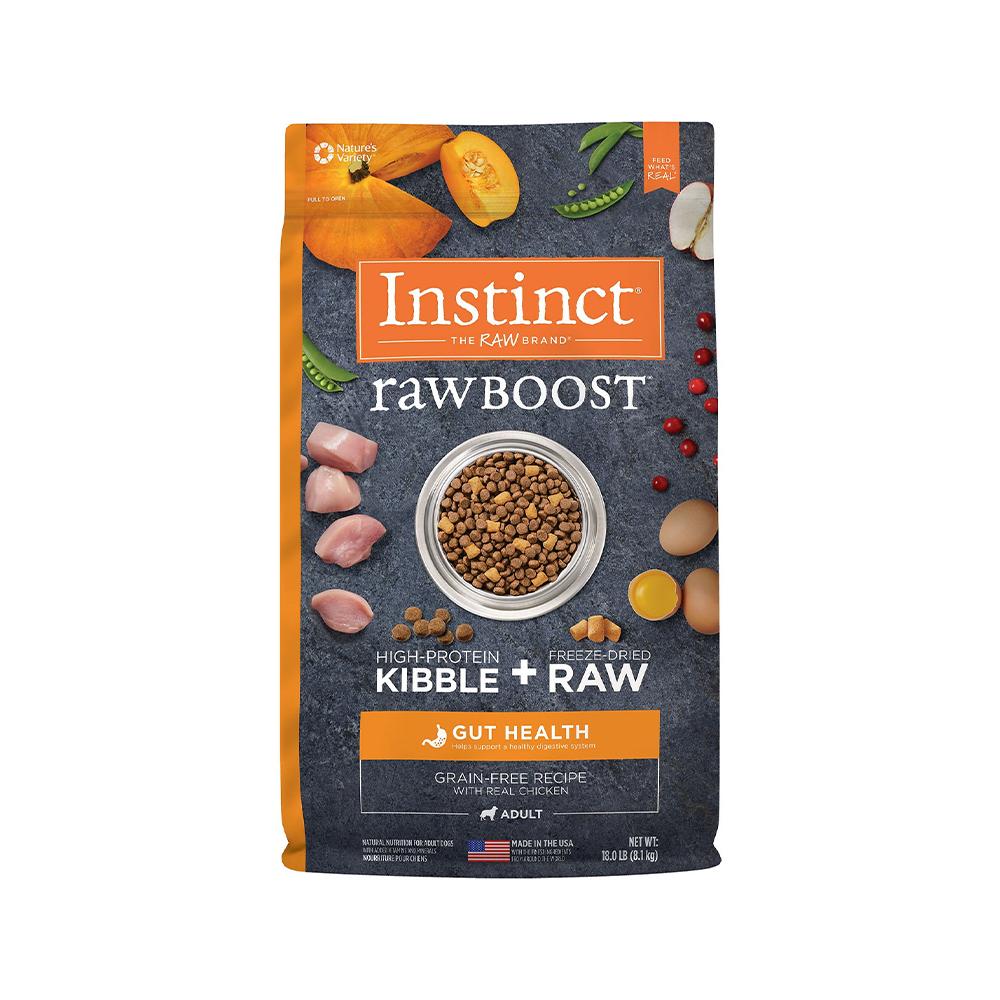 Nature's Variety - Instinct - Raw Boost Gut Health Grain Free Kibble + Raw Adult Dog Dry Food - Chicken 16 lb