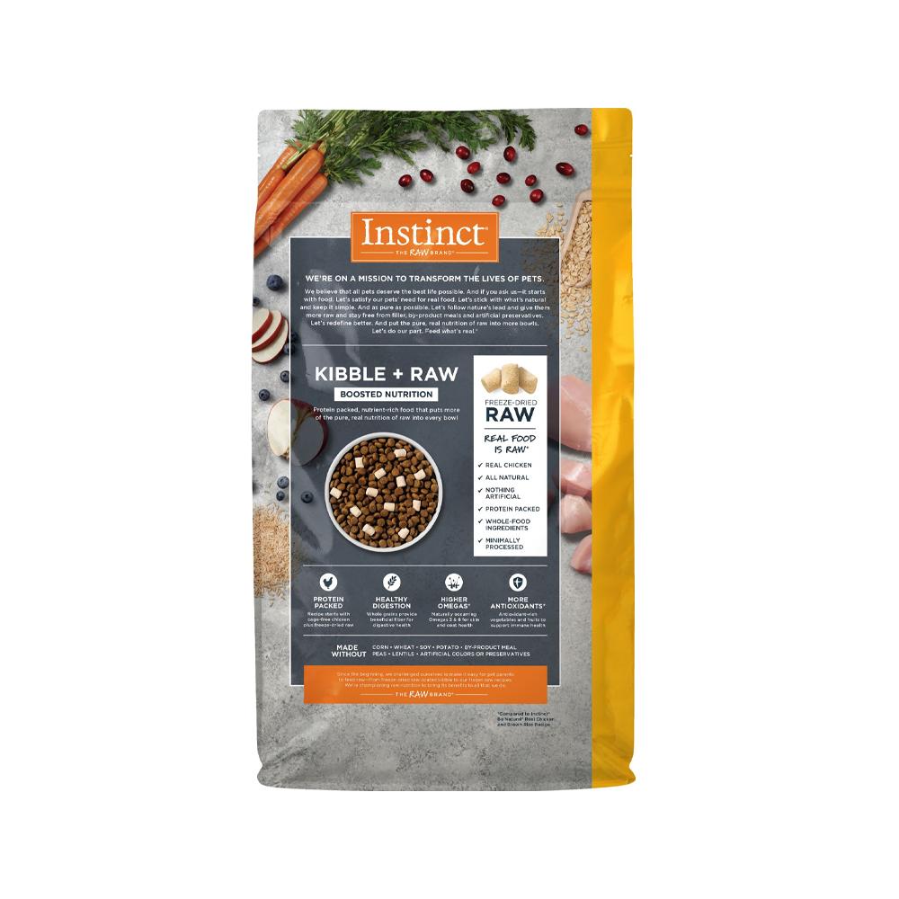 Nature's Variety - Instinct - Raw Boost All Life Stages Grain Free Kibble + Raw Dog Dry Food - Chicken & Brown Rice 4.5 lb