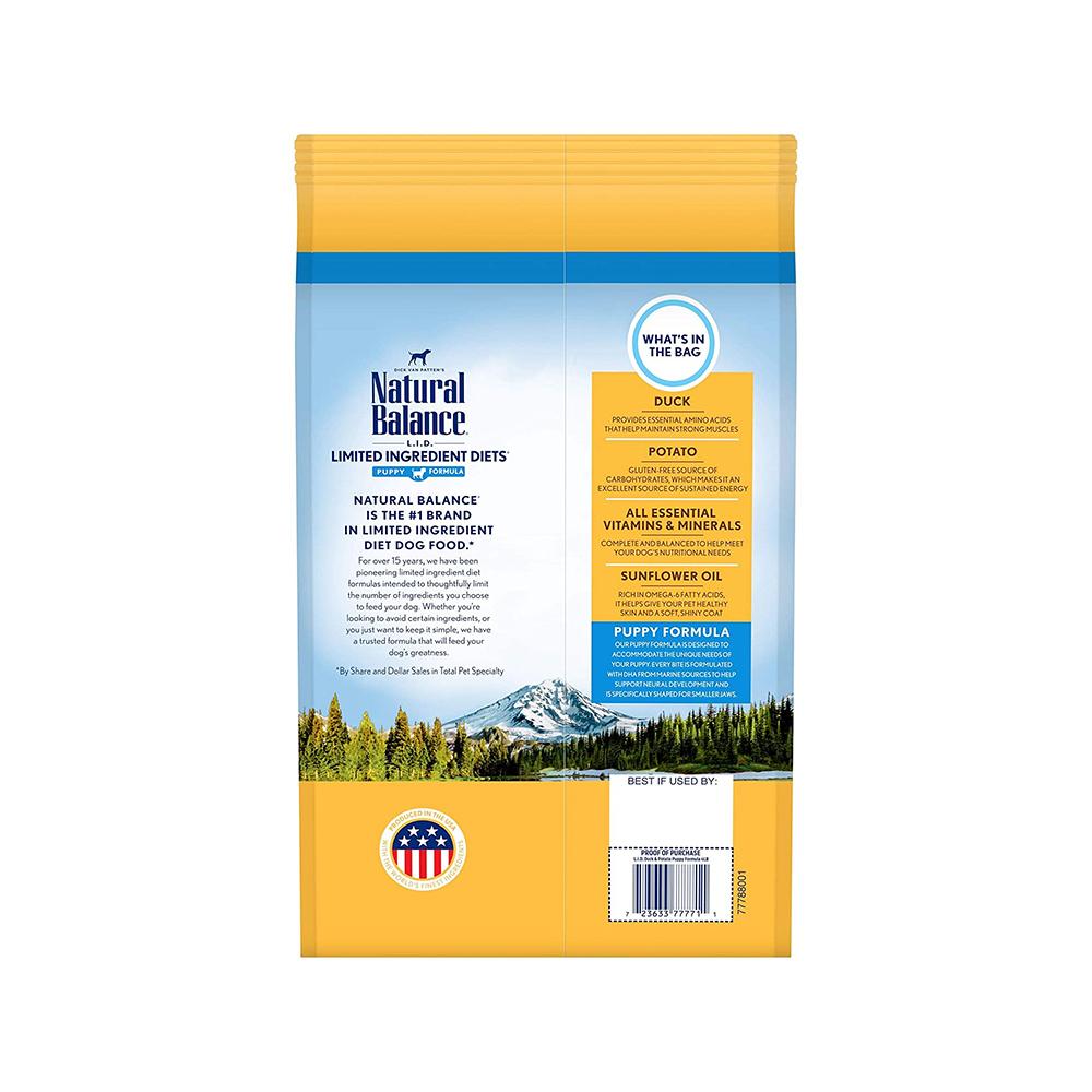 Natural Balance - Limited Ingredient Diets Grain Free Puppy Dry Food - Duck & Potato 4 lb