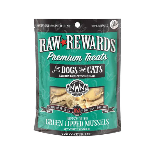 Northwest Naturals - Raw Rewards Freeze Dried Green Lipped Mussels Treats for Dogs & Cats 2 oz