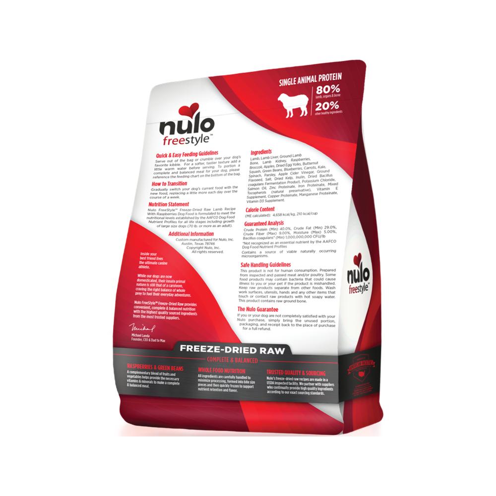 Nulo - FreeStyle Freeze-Dried Raw Lamb with Raspberries Dog Food 5 kg