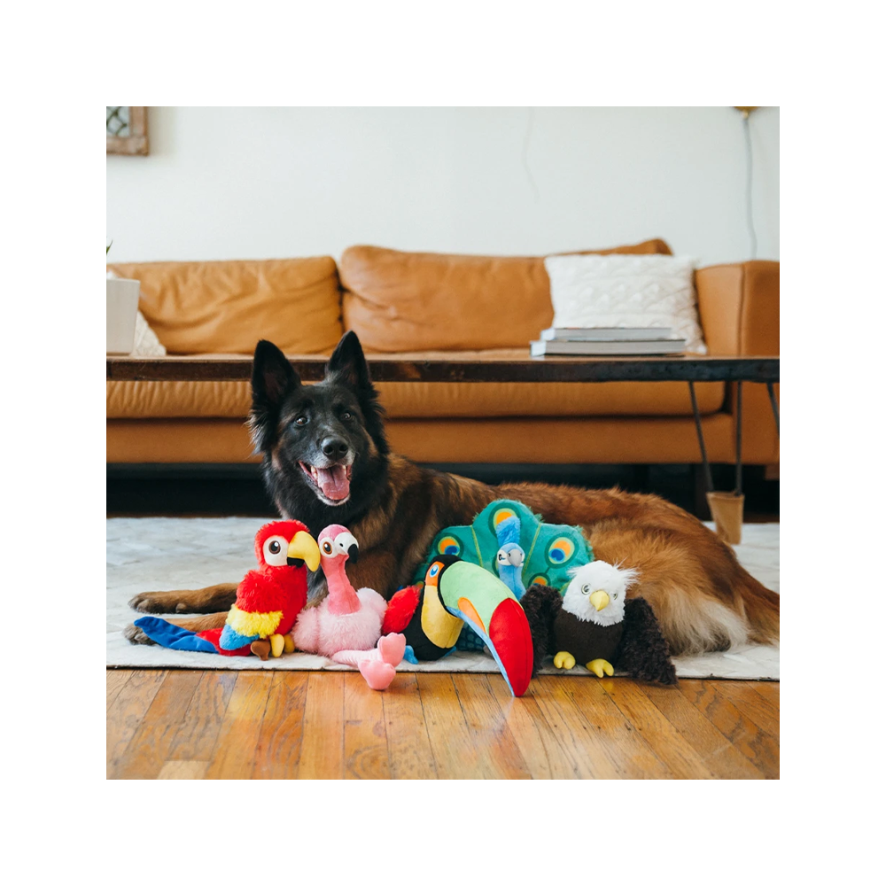 P.L.A.Y. - Fetching Flock Flora the Flamingo Dog Plush Toy 