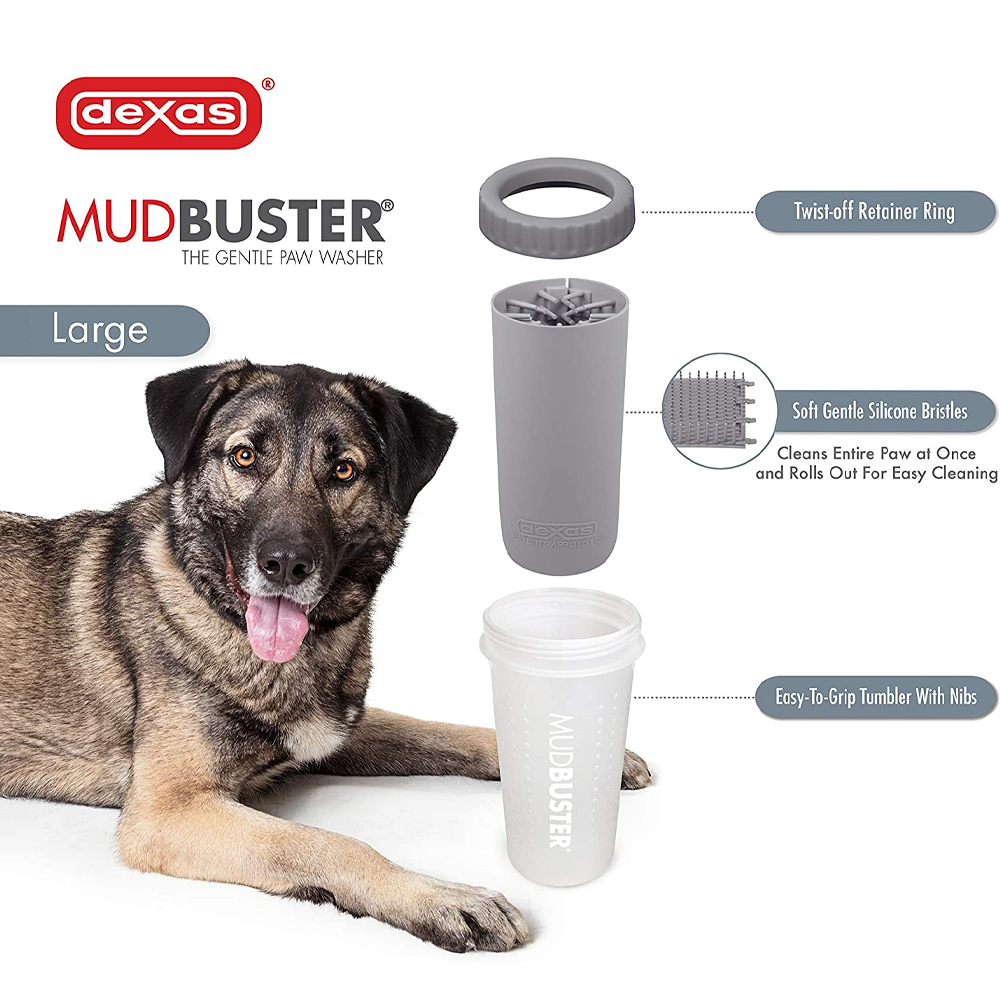 Dexas - MudBuster Portable Dog Paw Cleaner with Lid 