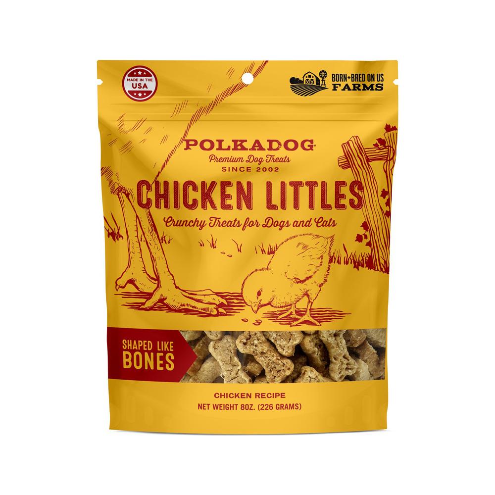 Polkadog Bakery - Chicken Littles Bone Shaped Crunchy Dog Treats 4 oz