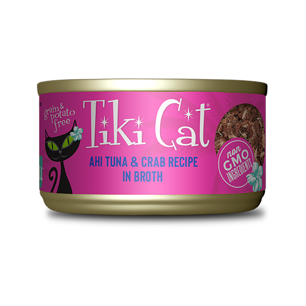 Tiki Pets - Grill Ahi Tuna & Crab in Broth Cat Can 2.8 oz
