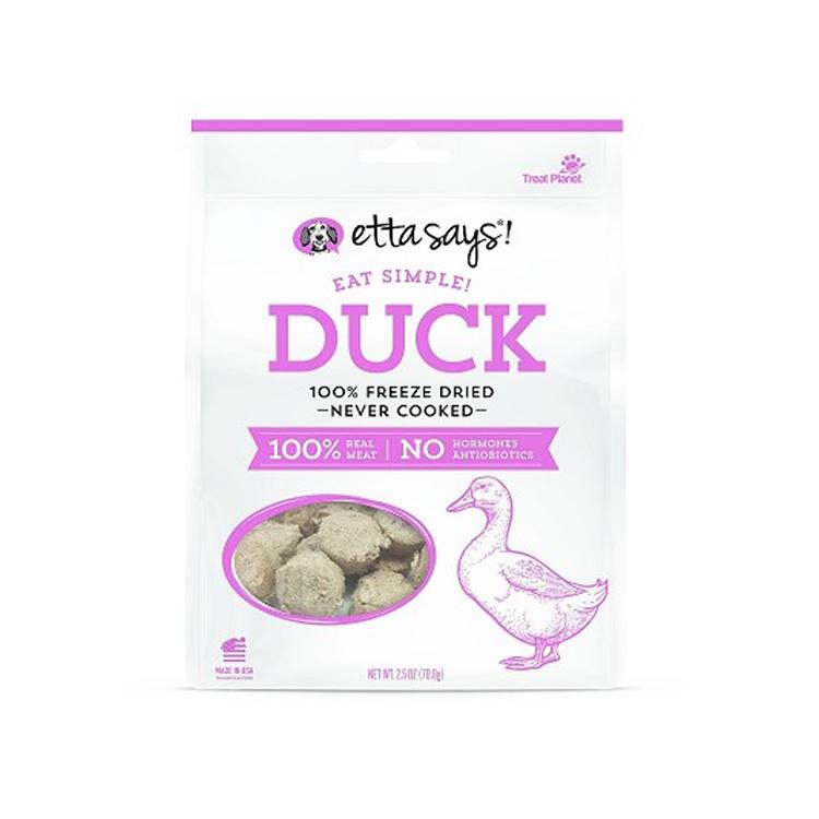 Etta says - Eat Simple! Freeze Dried Duck Dog Treats 2.5 oz