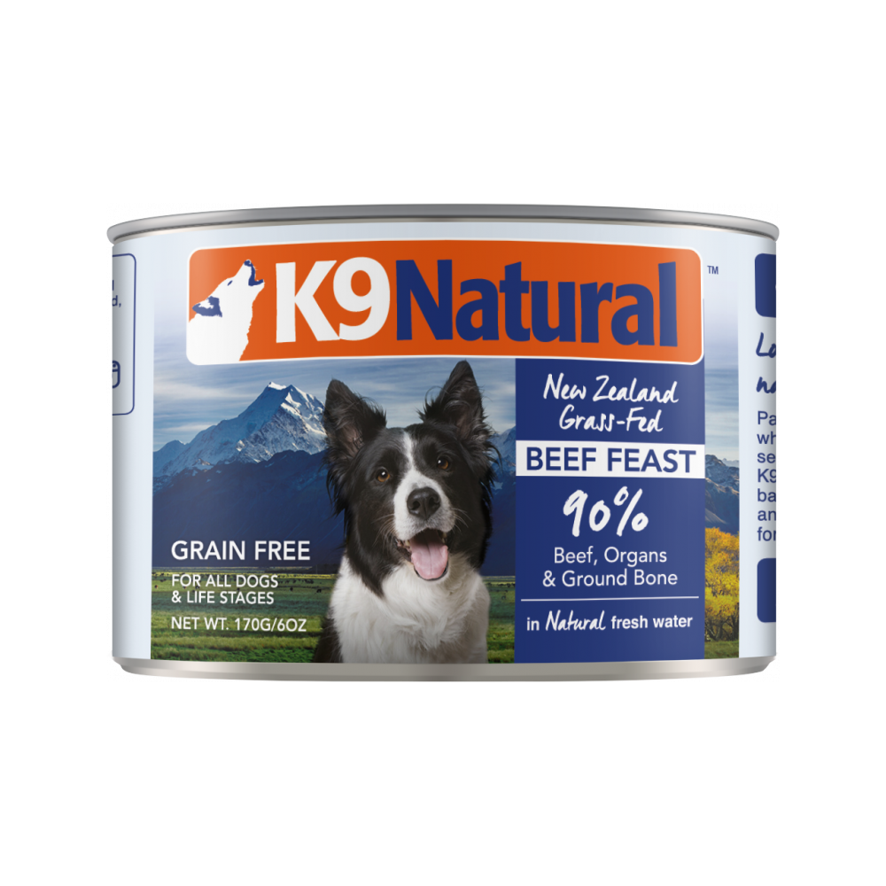 K9 Natural - All Life Stages Grass Fed Beef Feast Dog Can 170 g