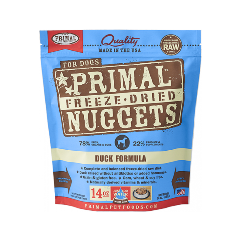 Primal Pet Foods Inc - Freeze Dried Duck Nuggets Dog Food 14 oz