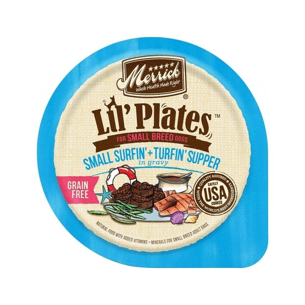 Merrick - Lil' Plates Adult Grain Free Small Surfin' & Turfin' Supper Dog Can for Small Breeds 3.5 oz