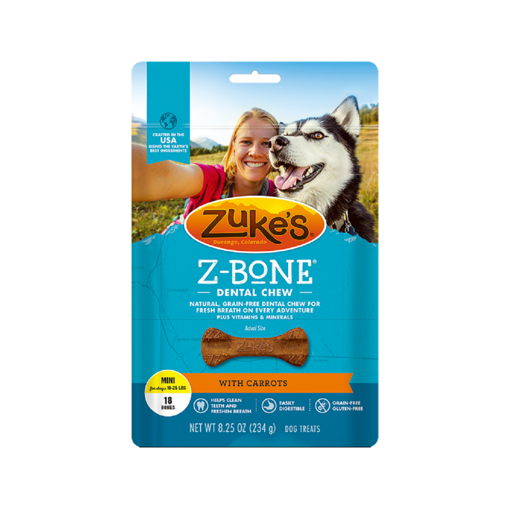 Zuke's - Z-Bone Carrot Grain Free Dog Dental Chews Mini
